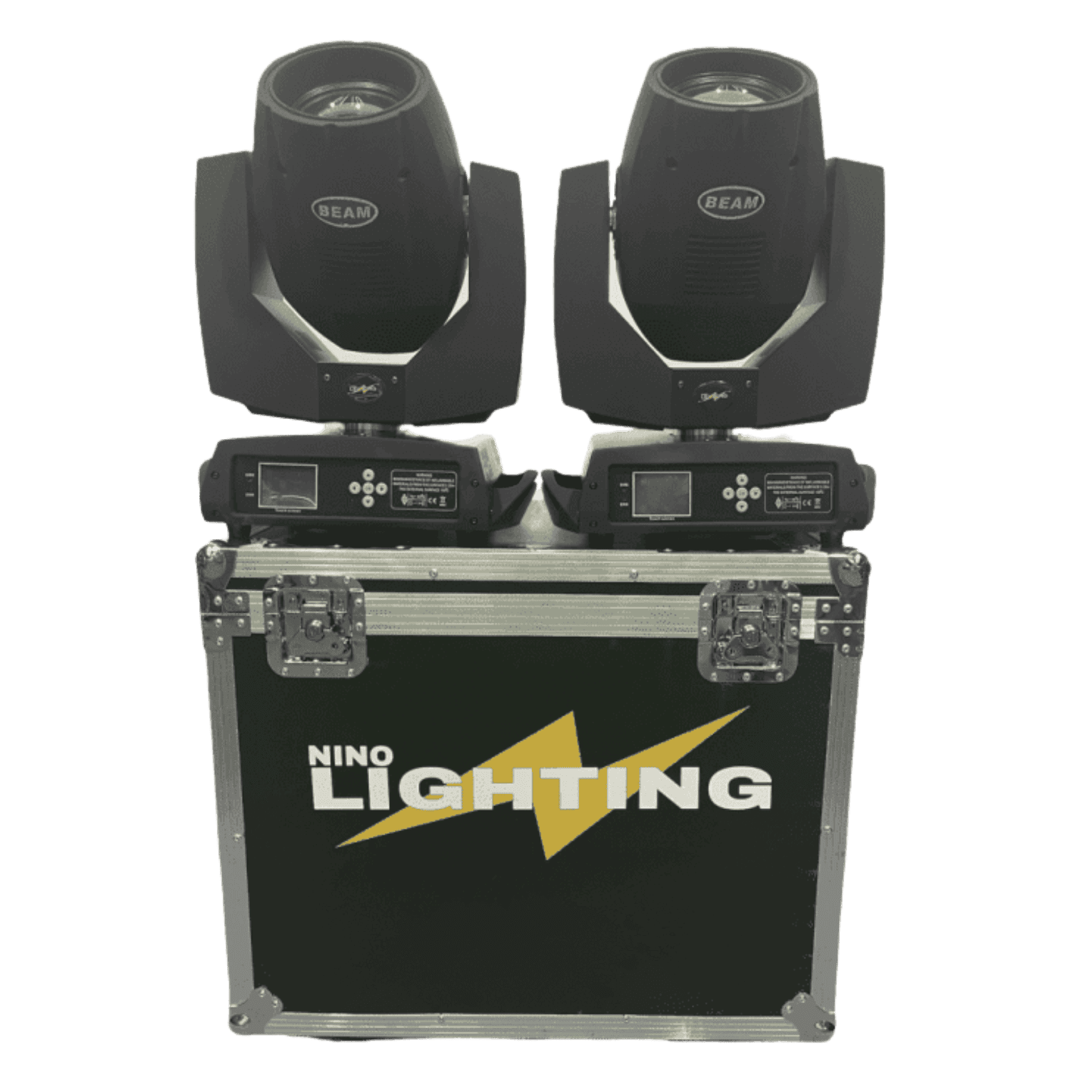 Coppia Teste Mobili BEAM 280W 10R Professional Moving Head DMX con FlightCase 1