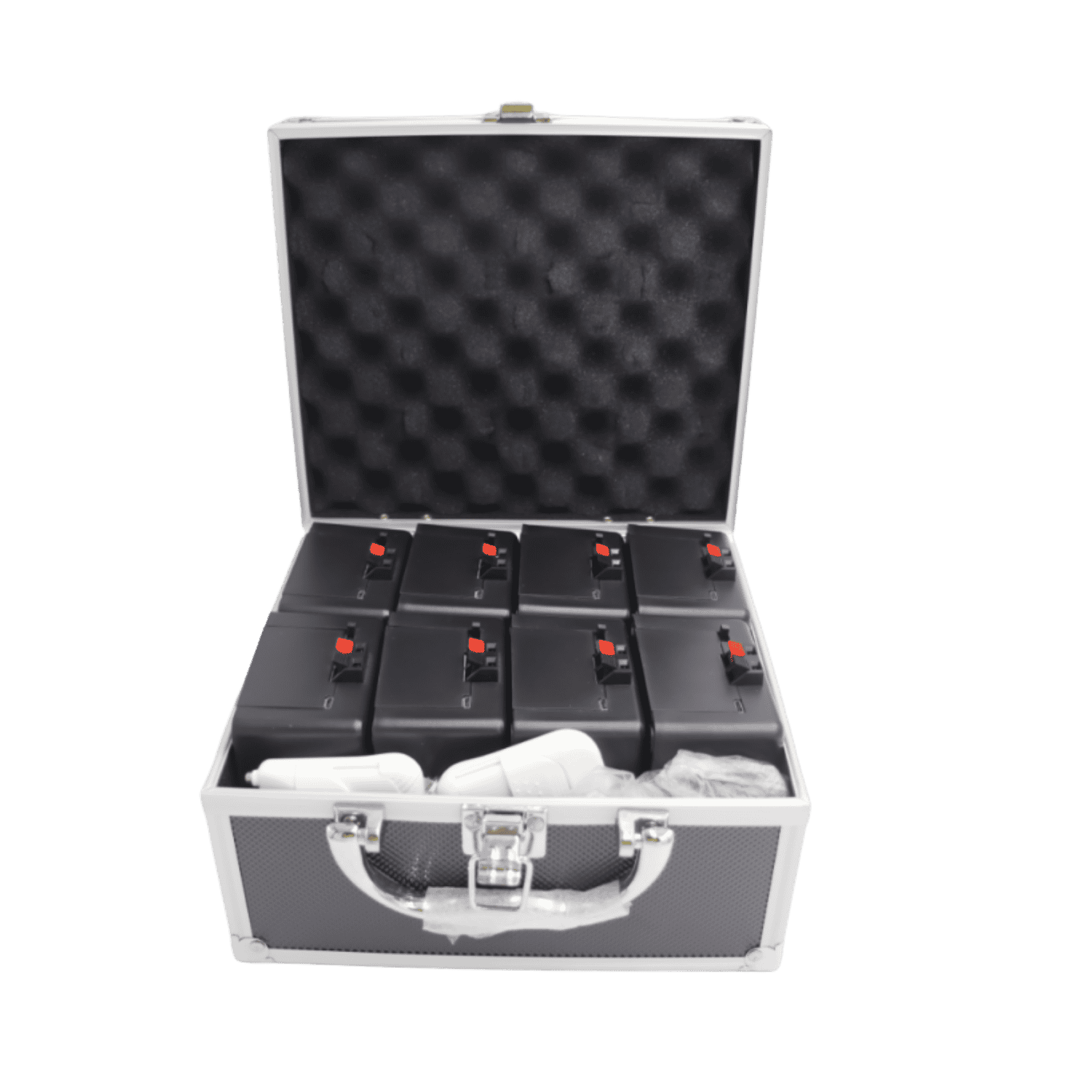 Kit Valigetta Di 8 Accenditori Per Fontane Mini E Medie Fredde Pirotecniche Usa E Getta Con Doppio Telecomando