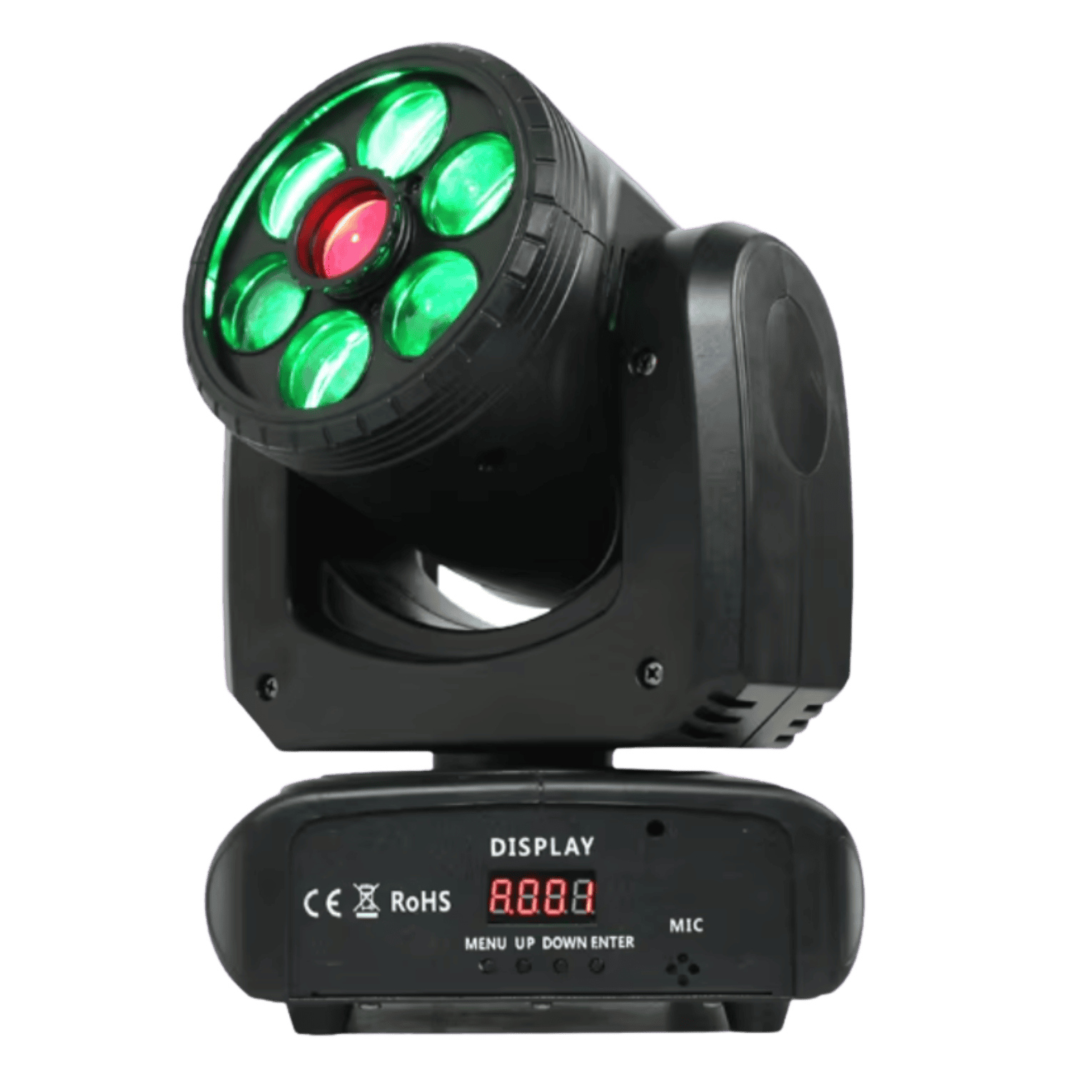 Coppia di Mini Teste Mobili Wash 60W LED Spot RGBW Bee Eye con Flight Case WISDOM 1