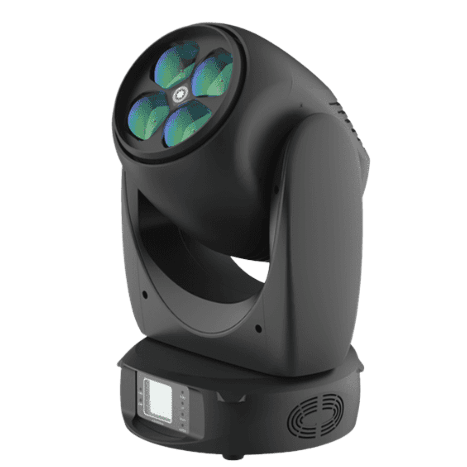 Coppia Teste Mobili Elph Super BEAM 4x40w LED B-EYE WASH con Flight Cases WISDOM LINE PRO 1