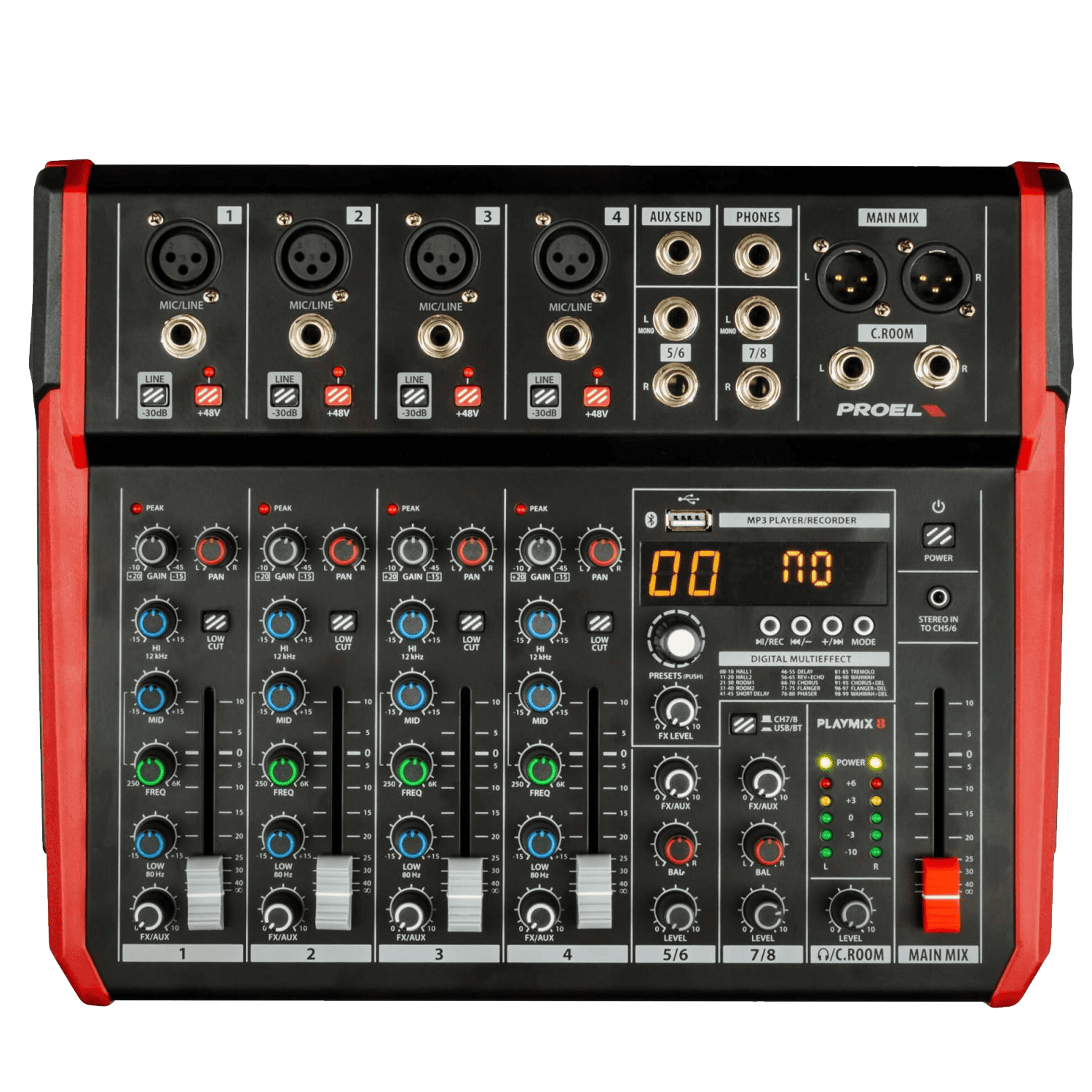 Mixer-compatto-PROEL-PLAYMIX8-a-8-canali-con-lettore-MP3-e-Bluetooth