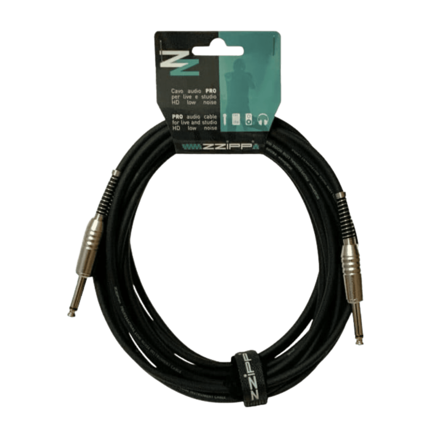 Cavo ZZIPP JLZZG600 Jack 6,35 Sbilanciato Con Molla Di Sicurezza Per Strumenti Musicali 1