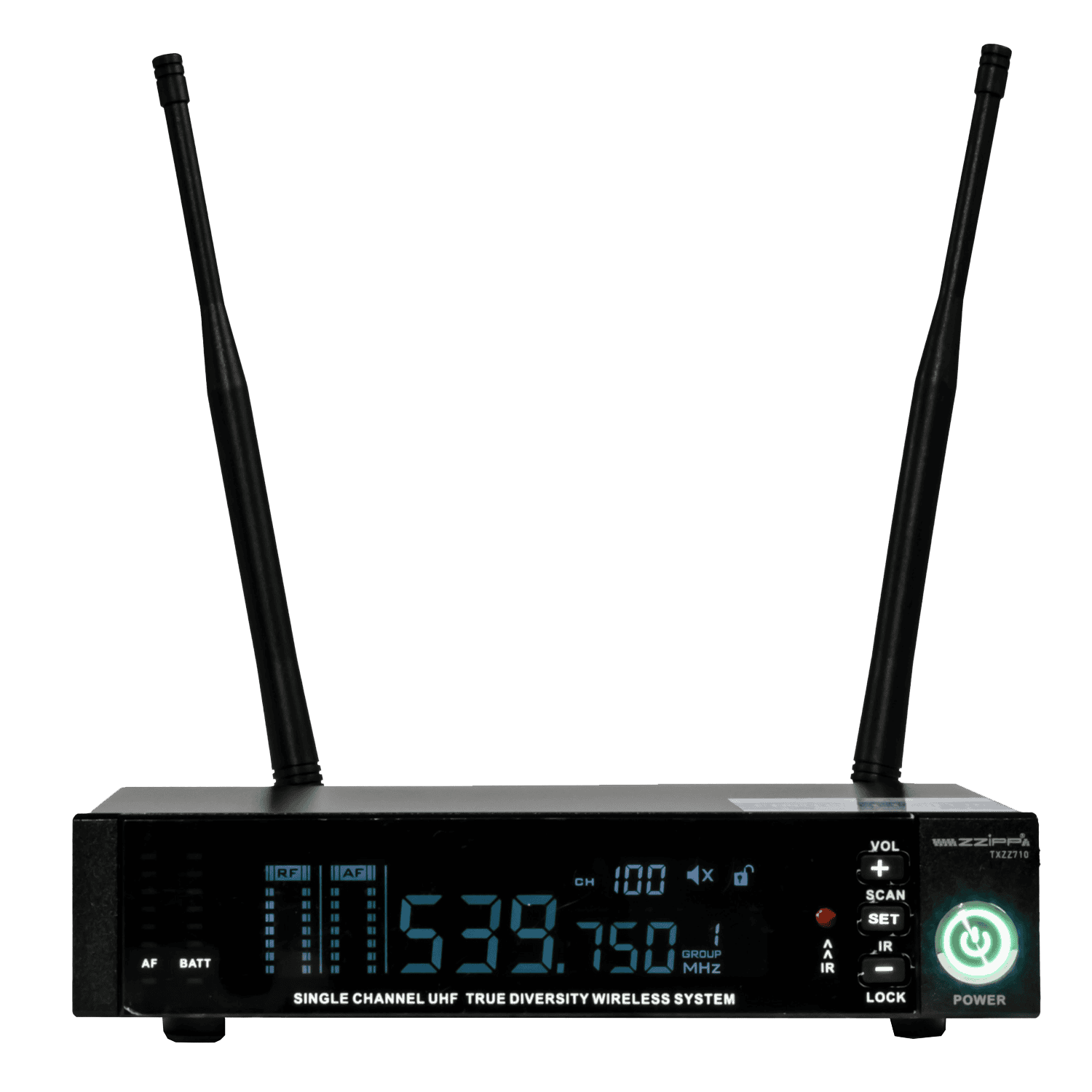 Sistema-Ricevitore-Radio-Microfono-ZZIPP-TXZZ710-UHF-True-Diversity-1x100CH
