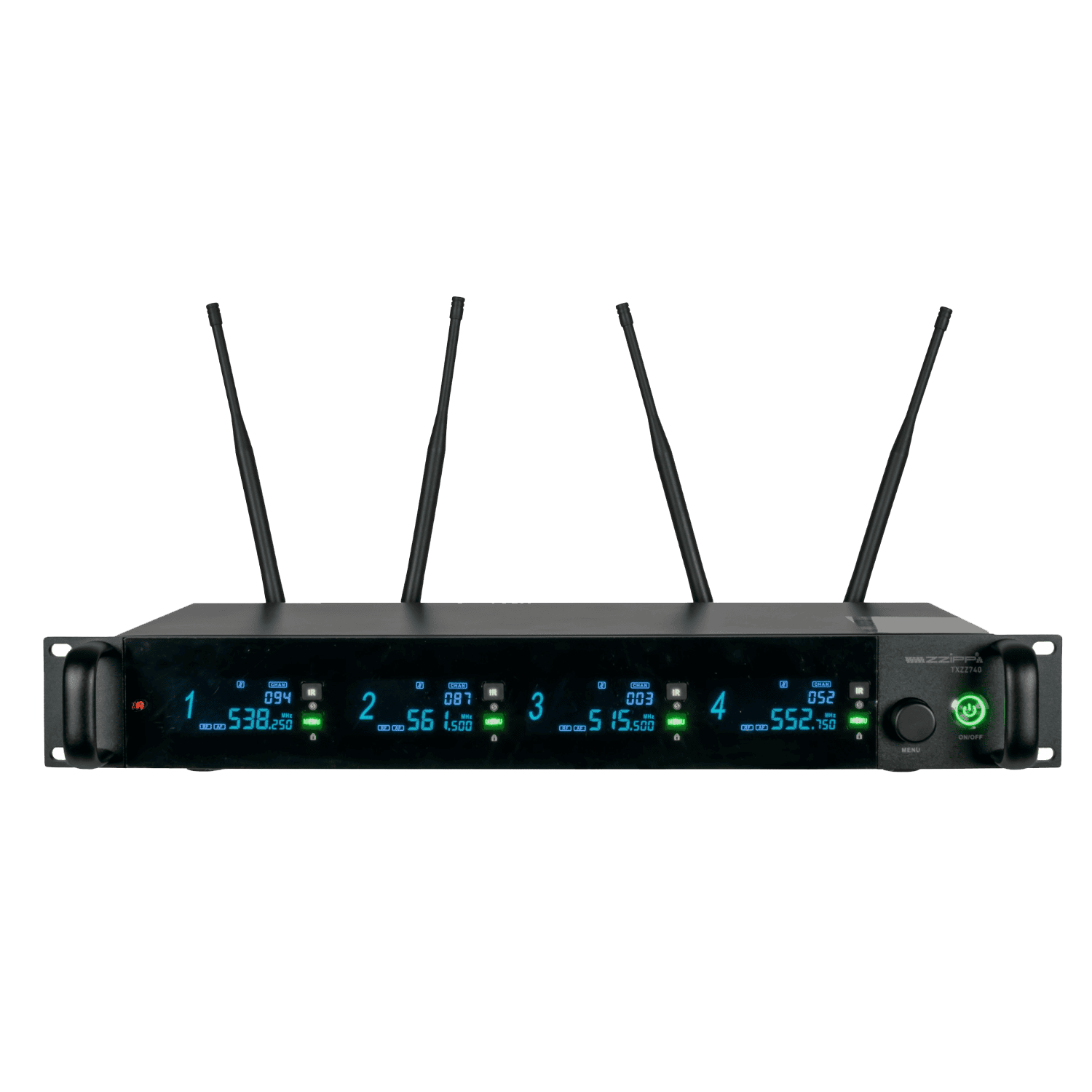Sistema-Ricevitore-Radio-Microfono-ZZIPP-TXZZ740-UHF-True-Diversity-4x50CH