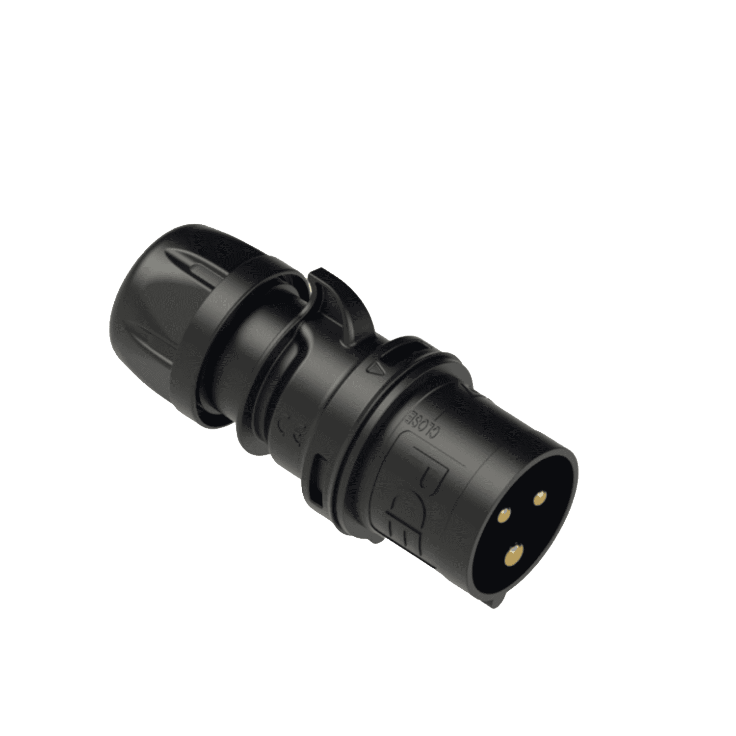 Spina-maschio-FR-S332N-Male-Plug-32A-IP44-con-2-poli-per-spettacoli