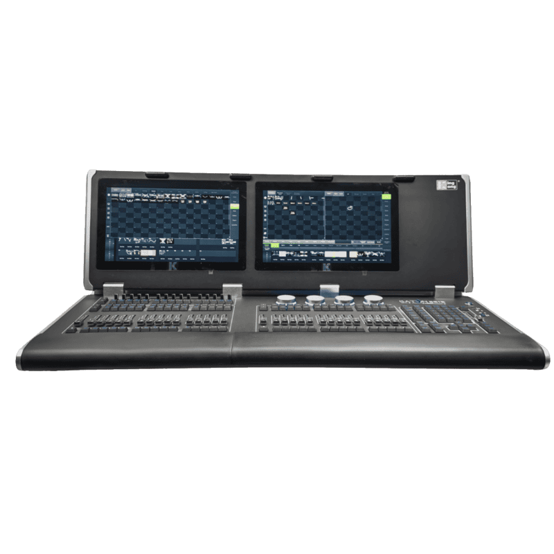 LAMPO Baton 6616 regia luci professionale DMX doppio schermo touch con flight cases kingkong 1