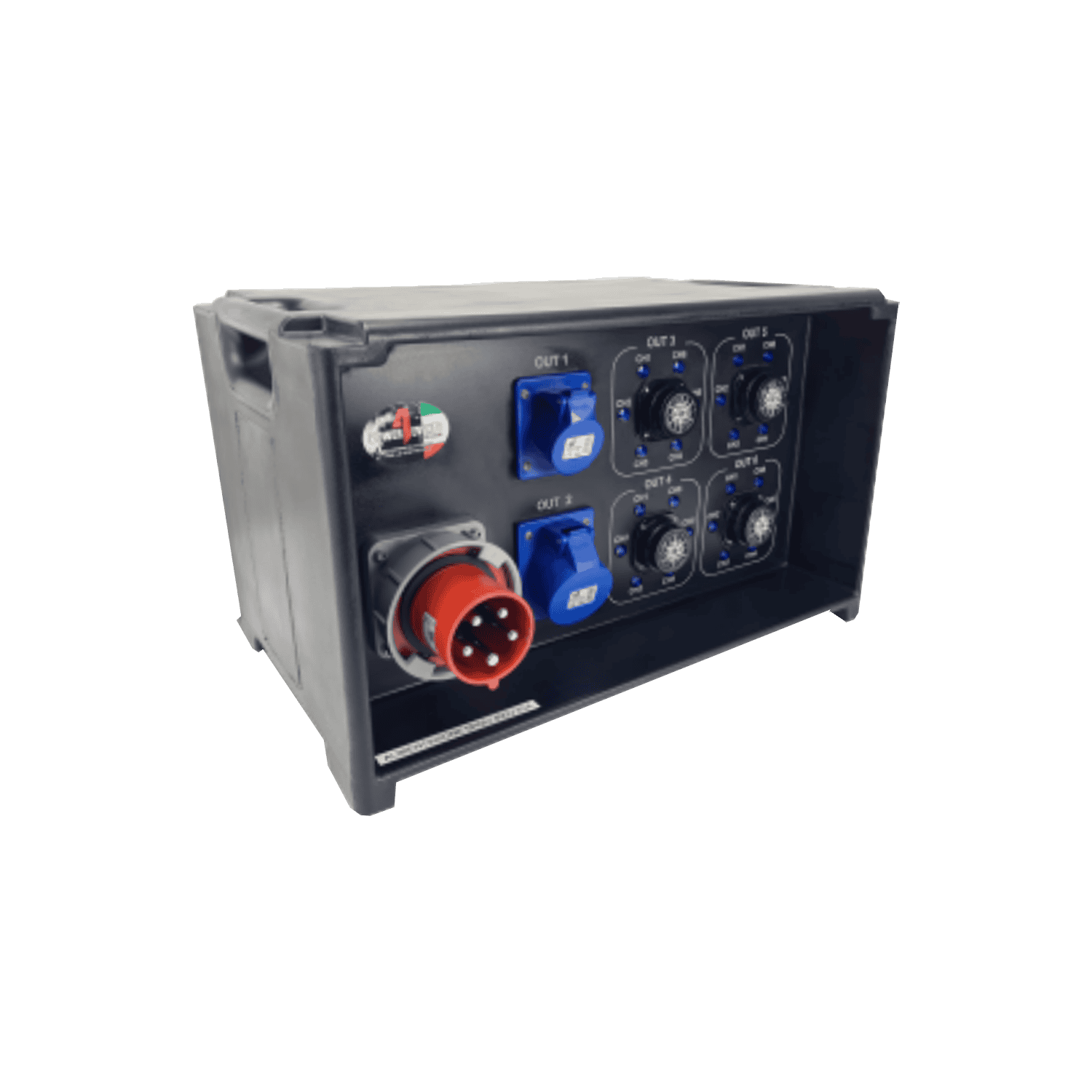 Quadro-elettrico-CU-CIN-190F-impilabile-portatile-5P-63A-in-cassa-chiusa
