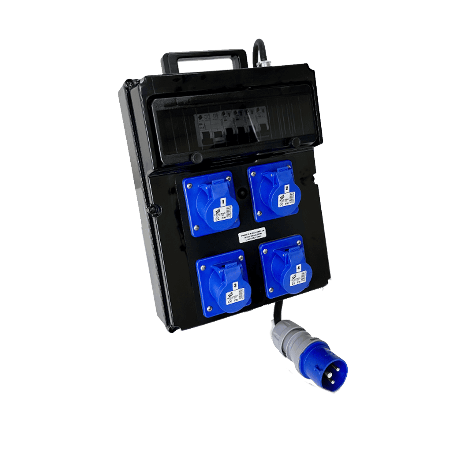 Quadro-elettrico-PO-CIN-101F-portatile-2P-16A-con-maniglia-in-Policarbonato