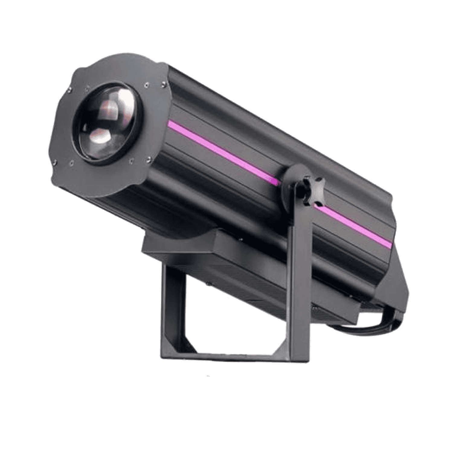 Faro-seguipersona-con-LED-da-350-W-e-ruota-colori-completo-di-Baule-FlightCase