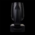 Testa Mobile Laser + LED 2W in Prospettiva Laterale su Sfondo Nero